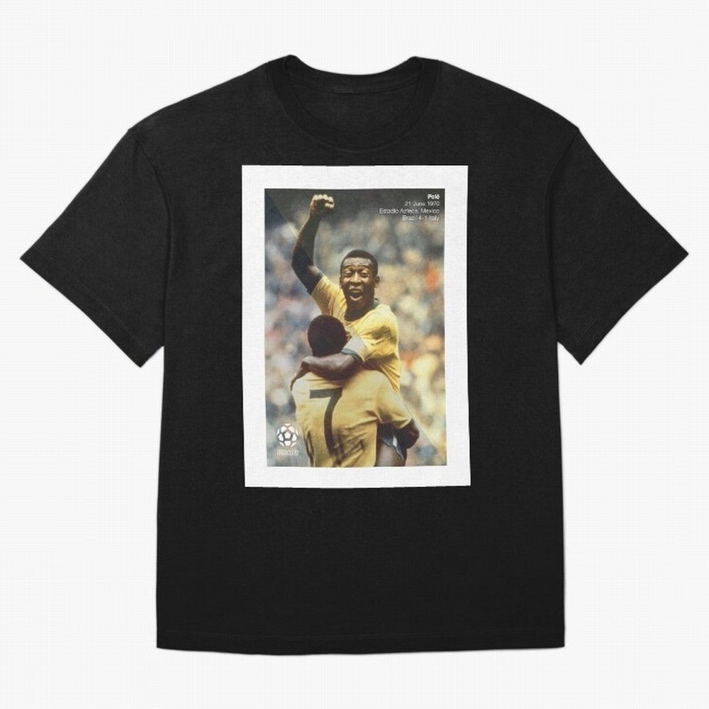 Pele Oversized T-Shirt Honor Football Greatness during Match Day Hype around FIFA World Cup 2026 USA Canada Mexico, Mbappe, England, Global Supporter Spirit, Legendary Goals, National Colors and Tournament Celebration; Created for Match Day