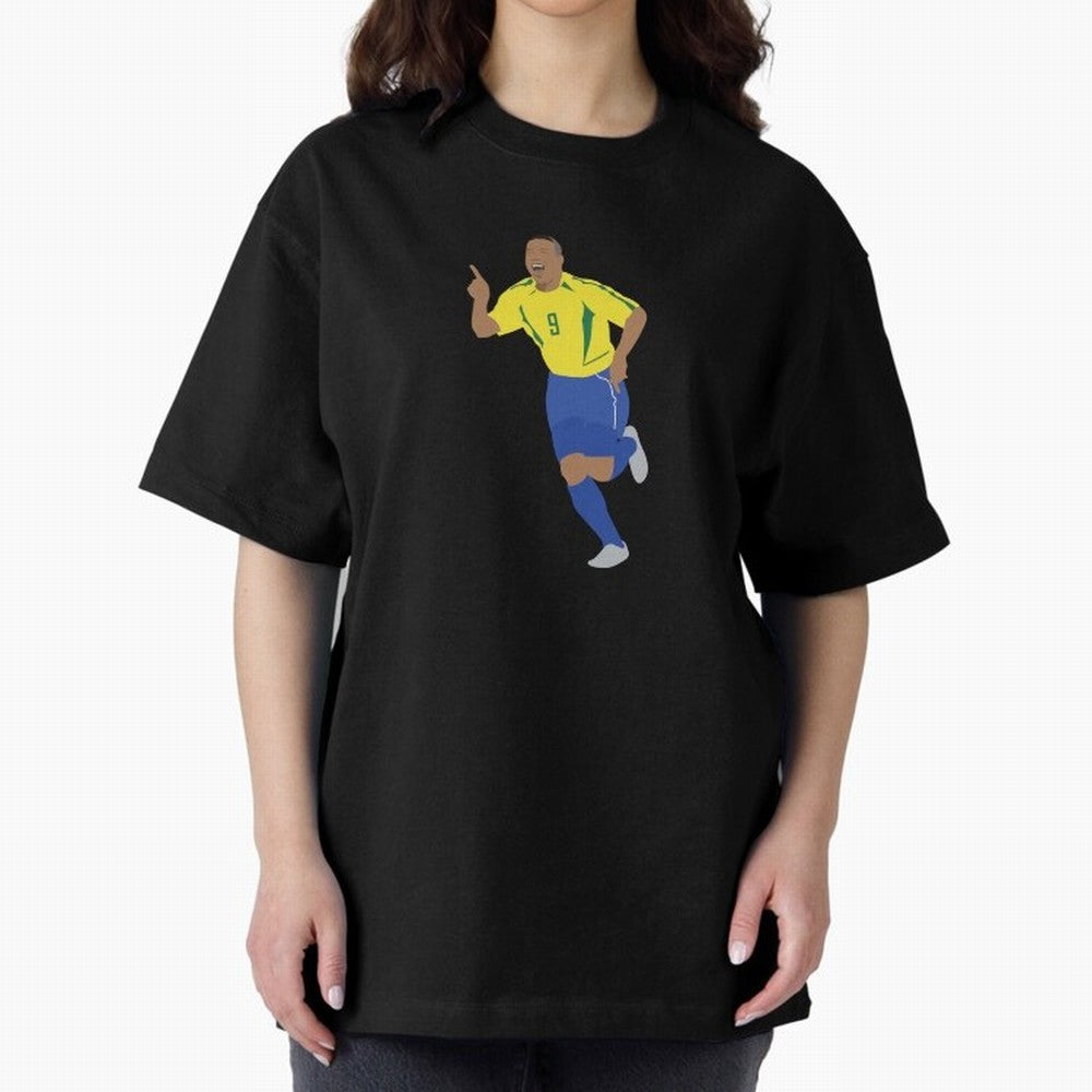 R9 Brazil - Ronaldo Oversized T-Shirt Celebrate the Magic of the FIFA World Cup 2026 Journey through Cristiano Ronaldo, Haaland and CR7 Highlights, Germany Pride, Match Day Excitement, Supporter Culture, Golden Goals and Global Football Passion;