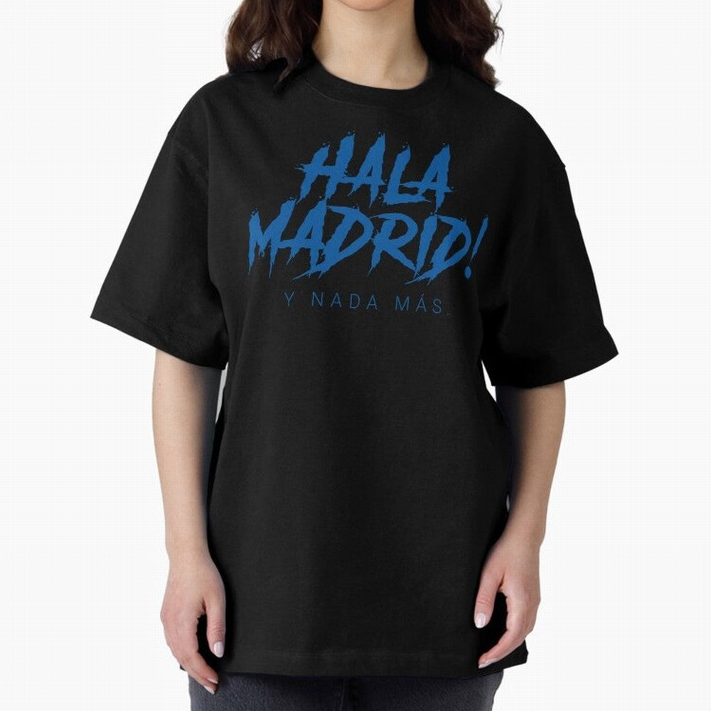 Hala Madrid Oversized T-Shirt Celebrate the Road through FIFA World Cup 2026 Filled with Messi, France and Portugal Energy, Football Festival Excitement, Trophy Ambitions, Country Rivalries and Star Player Buzz; Ideal for Football Dads, Football