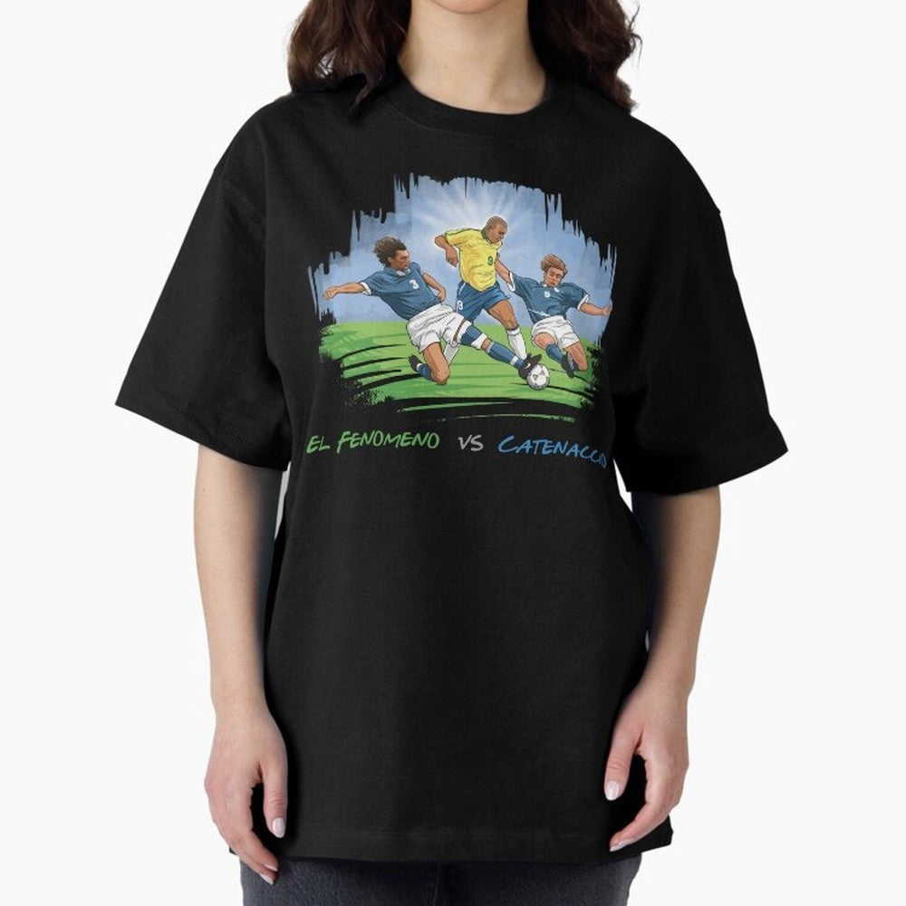 El Fenomeno Ronaldo Luis Nazario de Lima Oversized T-Shirt Celebrate the Road through Global Football Passion for FIFA World Cup 2026 USA Canada Mexico, Filled with Mbappe and Neymar, Brazil, Champion Mindset, Group Stage Buzz, Knockout Tension and