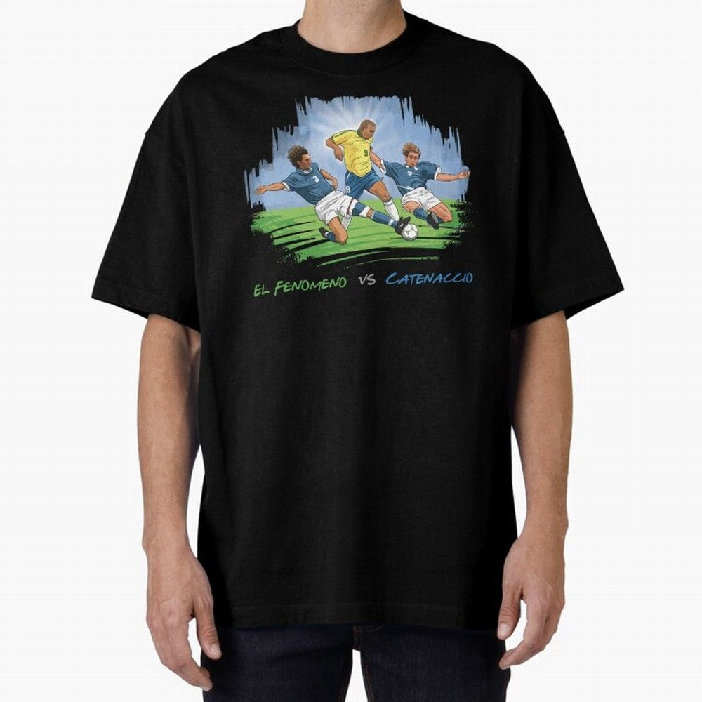 El Fenomeno Ronaldo Luis Nazario de Lima Oversized T-Shirt Celebrate the Road through Global Football Passion for FIFA World Cup 2026 USA Canada Mexico, Filled with Mbappe and Neymar, Brazil, Champion Mindset, Group Stage Buzz, Knockout Tension and