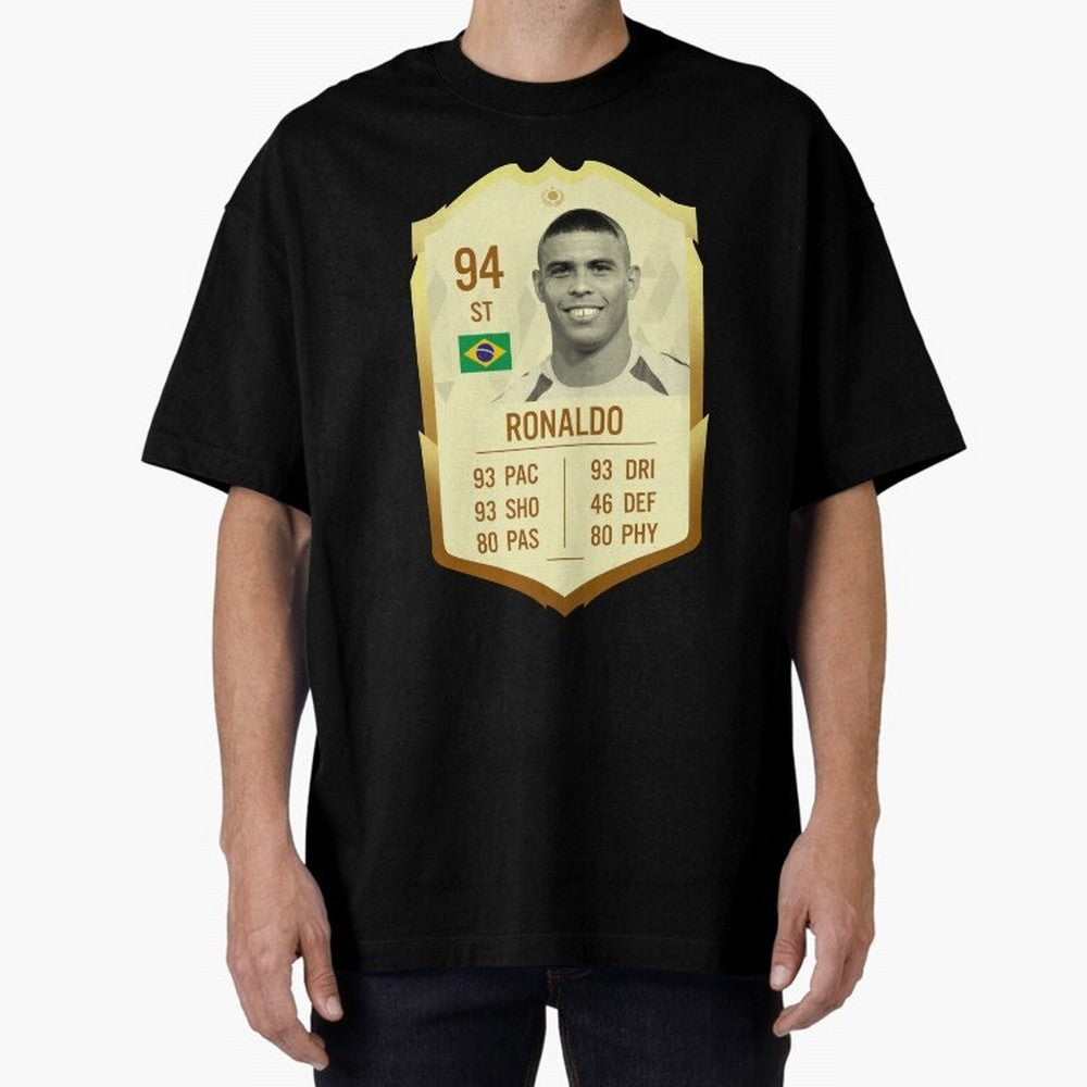 Ronaldo Ultimate Card Oversized T-Shirt Carry Global Football Passion for FIFA World Cup 2026 USA Canada Mexico, Centered on CR7, Spain, Soccer Culture, Superstar Moments, National Team Dreams and Competitive Fire; Ideal for Fans Who Follow Messi,