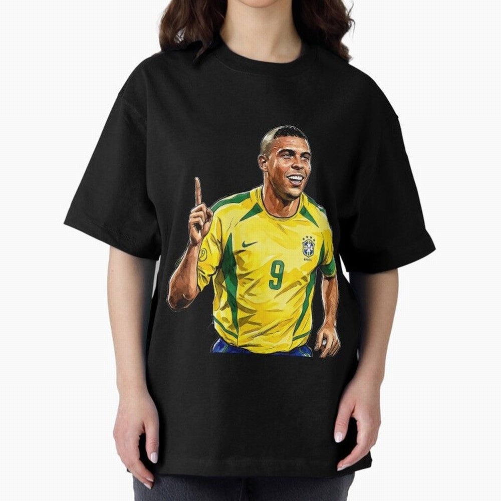 Ronaldo Fen?meno Oversized T-Shirt Live the Energy of Global Football Passion for FIFA World Cup 2026 Group Stage, Built around Haaland, Brazil, Sports Nostalgia, International Competition, Famous Players and Unforgettable Victories; Made for