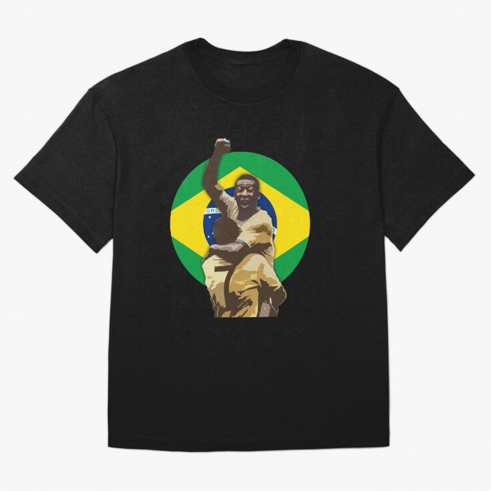 Pele Greates Footbal Player in History - Joga Bonito Oversized T-Shirt Carry FIFA World Cup 2026 Group Stage for Fans of Mbappe and Neymar and Argentina and Brazil, Bringing Worldwide Fan Energy, Dramatic Goals, Stadium Lights and Championship