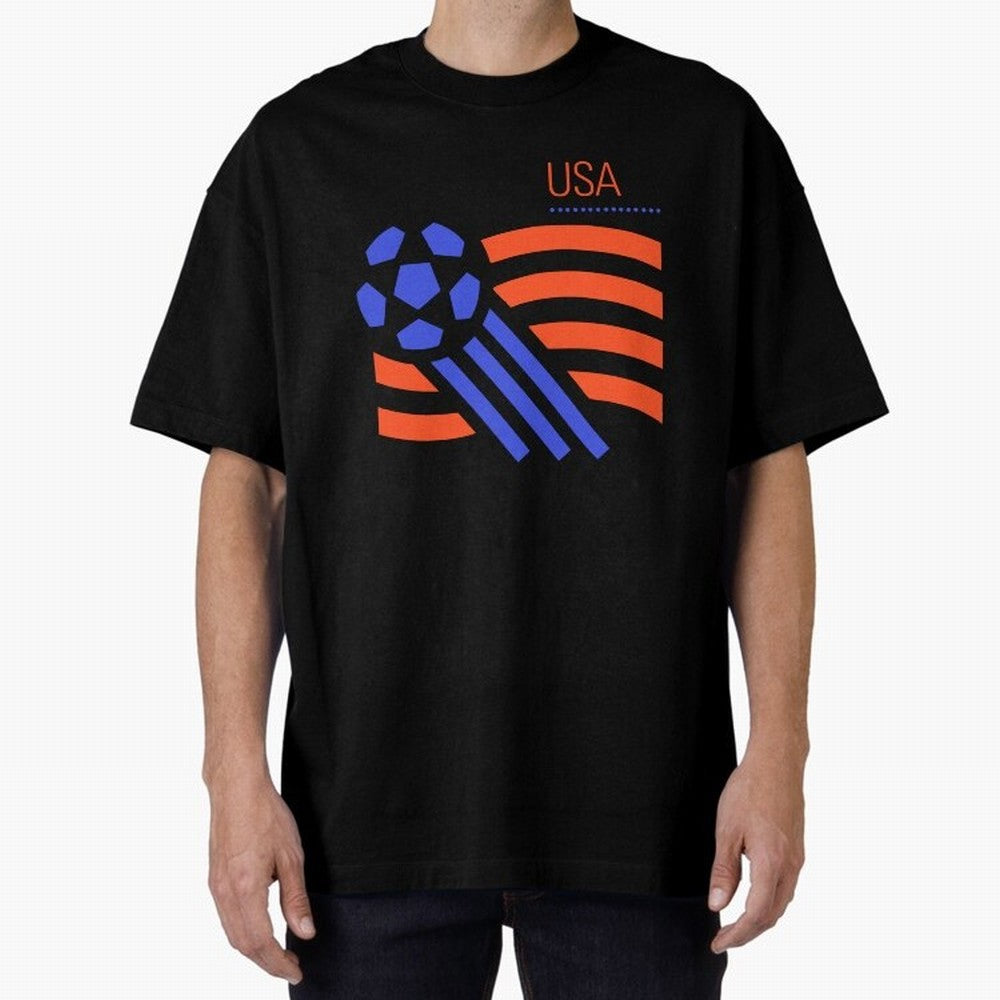 USA 1994 World Cup Soccer Retro 90s Oversized T-Shirt Mark FIFA World Cup 2026 Group Stage for Fans of Messi and Cristiano Ronaldo and England, France and Netherlands, Bringing Match Day Excitement, Supporter Culture, Golden Goals and Global