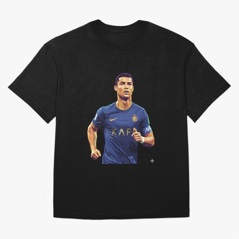 Ronaldo pop art Oversized T-Shirt Share Match Day Hype around FIFA World Cup 2026 USA Canada Mexico, Mbappe, Argentina and Brazil, Worldwide Fan Energy, Dramatic Goals, Stadium Lights and Championship Celebrations; Great for Watch Parties, Sports