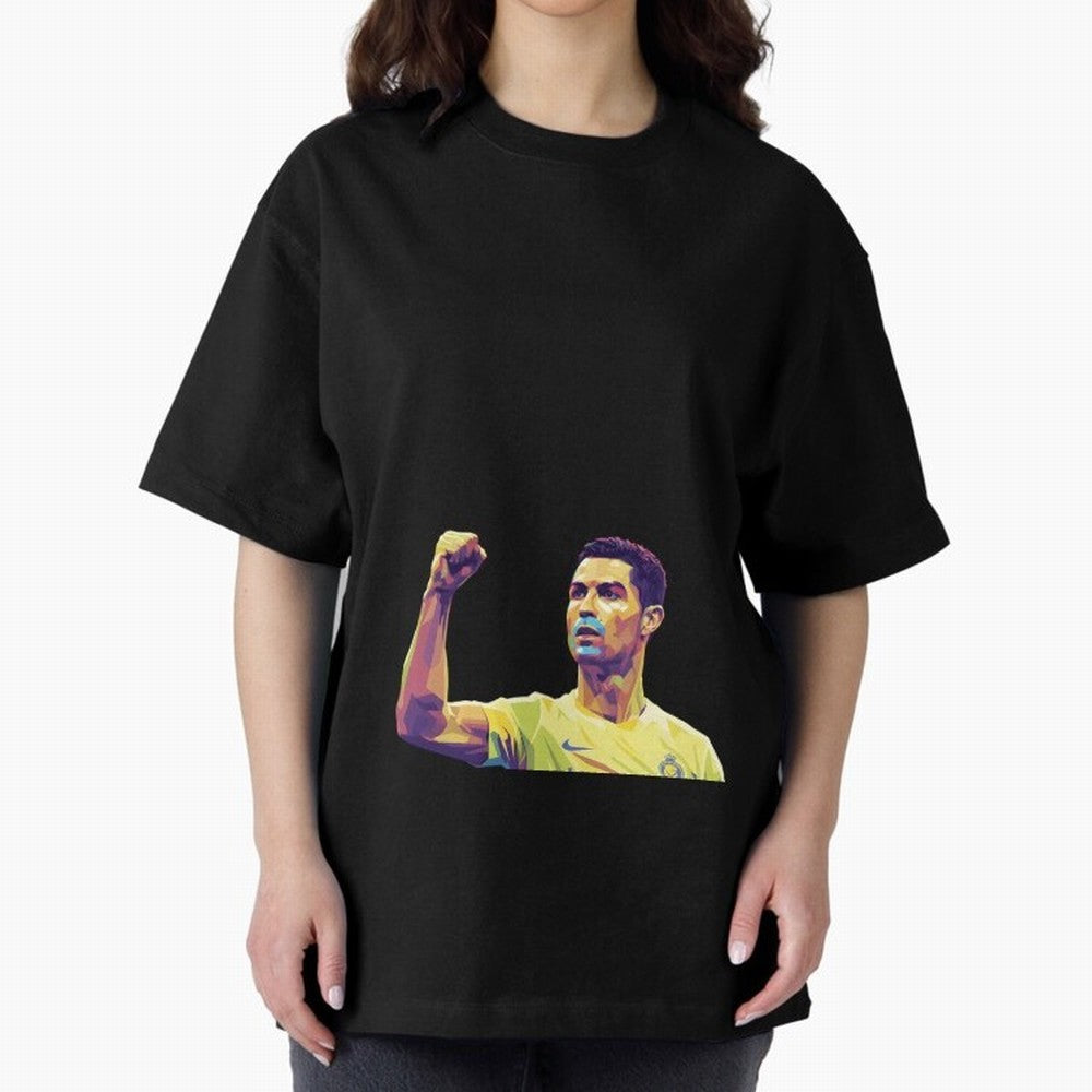 Ronaldo pop art Oversized T-Shirt Upgrade Match Day Hype around FIFA World Cup 2026 Group Stage, Haaland, England, Retro Football Energy, Iconic Rivalries, Trophy Chase Drama and Stadium Atmosphere; Built for Supporters Chasing Trophy Dreams, Final