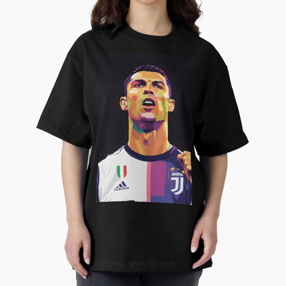 Ronaldo pop art Oversized T-Shirt Support Your Favorite Stars during FIFA World Cup 2026 USA Canada Mexico Driven by Messi, CR7 and Mbappe, France Energy, Stadium Chants, National Pride, Trophy Dreams and Unforgettable Football Memories; Made for