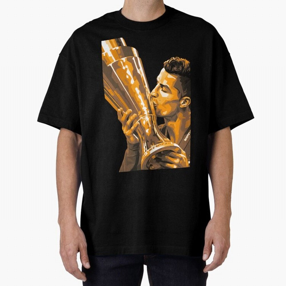Ronaldo Oversized T-Shirt Represent Fans Who Live for FIFA World Cup 2026 for Fans of Cristiano Ronaldo, Haaland and CR7 and Argentina, France and Brazil, Bringing Worldwide Fan Energy, Dramatic Goals, Stadium Lights and Championship Celebrations;