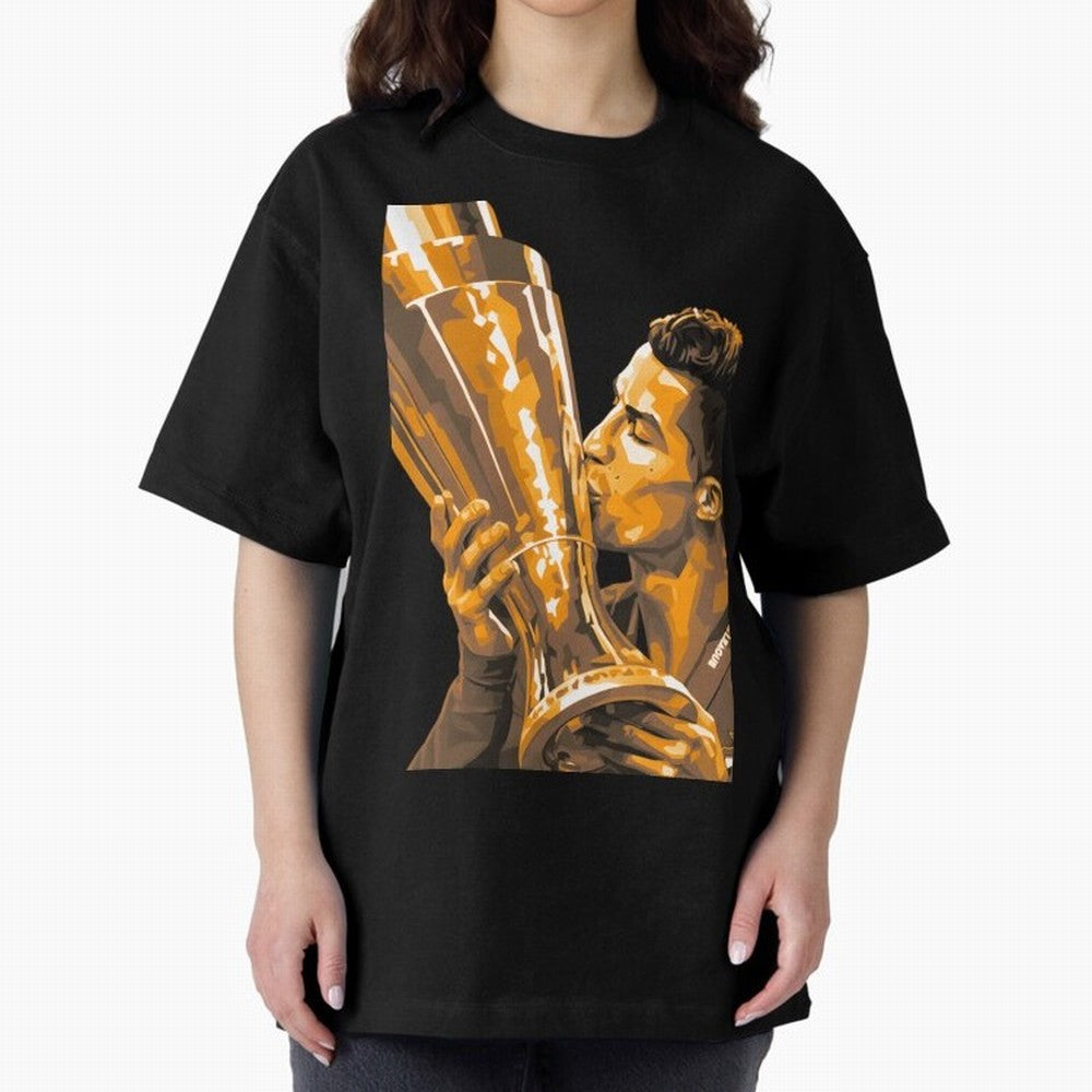 Ronaldo Oversized T-Shirt Represent Fans Who Live for FIFA World Cup 2026 for Fans of Cristiano Ronaldo, Haaland and CR7 and Argentina, France and Brazil, Bringing Worldwide Fan Energy, Dramatic Goals, Stadium Lights and Championship Celebrations;