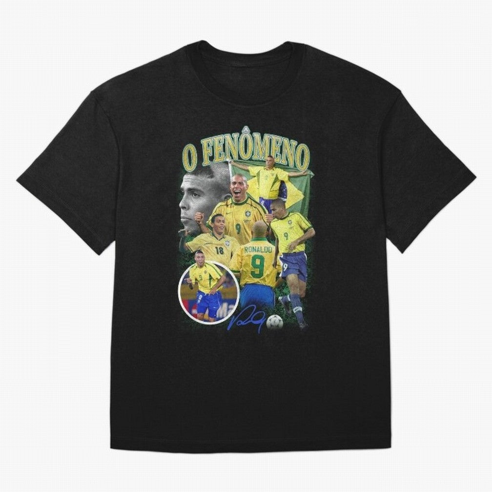 O Fenomeno Ronaldo Oversized T-Shirt Fuel FIFA World Cup 2026 Group Stage for Fans of CR7 and Argentina and Brazil, Bringing Worldwide Fan Energy, Dramatic Goals, Stadium Lights and Championship Celebrations; Ideal for Fans Who Follow Messi,
