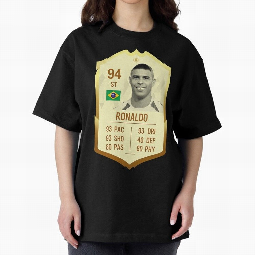 Ronaldo Ultimate Card Oversized T-Shirt Remember the FIFA World Cup 2026 USA Canada Mexico Journey through Messi, Neymar and Mbappe Highlights, Argentina, France and Brazil Pride, Supporter Pride, Iconic Celebrations, Legendary Names and Global