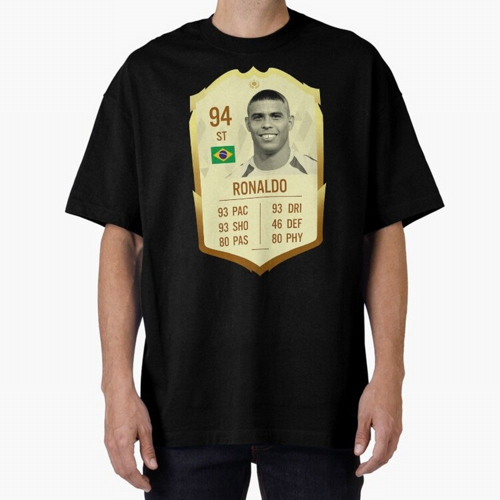 Ronaldo Ultimate Card Oversized T-Shirt Remember the FIFA World Cup 2026 USA Canada Mexico Journey through Messi, Neymar and Mbappe Highlights, Argentina, France and Brazil Pride, Supporter Pride, Iconic Celebrations, Legendary Names and Global
