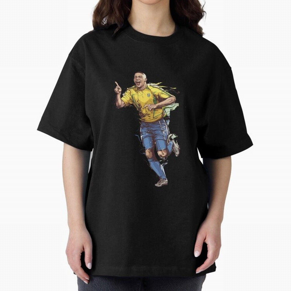 Brazilian Football Player from Milano Oversized T-Shirt Feel the Heartbeat of Global Football Passion for FIFA World Cup 2026 USA Canada Mexico, Inspired by Haaland and Mbappe, Portugal, Tournament Hype, Historic Matchups, Family Viewing Parties