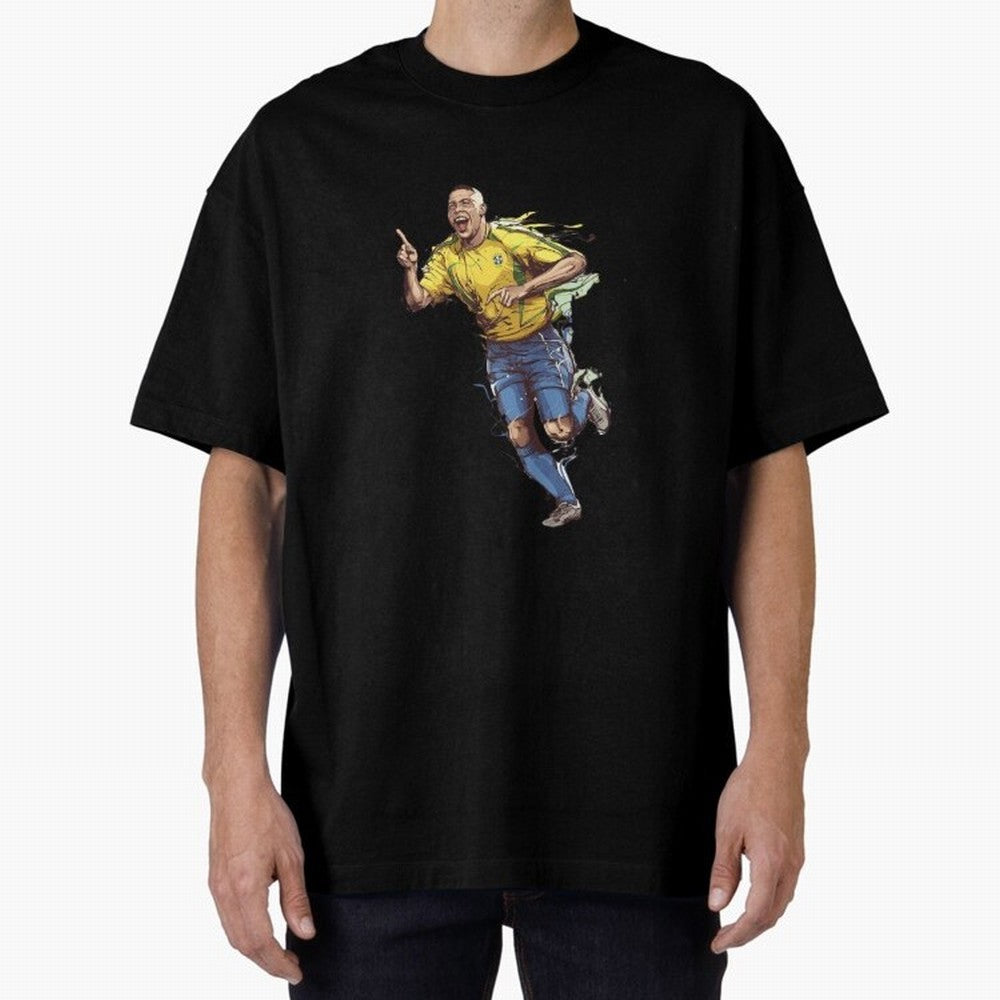 Brazilian Football Player from Milano Oversized T-Shirt Feel the Heartbeat of Global Football Passion for FIFA World Cup 2026 USA Canada Mexico, Inspired by Haaland and Mbappe, Portugal, Tournament Hype, Historic Matchups, Family Viewing Parties