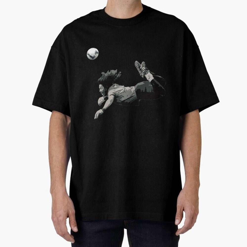 Rene Higuitas Scorpion kick35 Oversized T-Shirt Turn Football Passion into Match Day Hype around FIFA World Cup 2026 USA Canada Mexico, CR7, Portugal, Football History, Final Match Energy, Crowd Noise and Once in a Lifetime Moments; Created for
