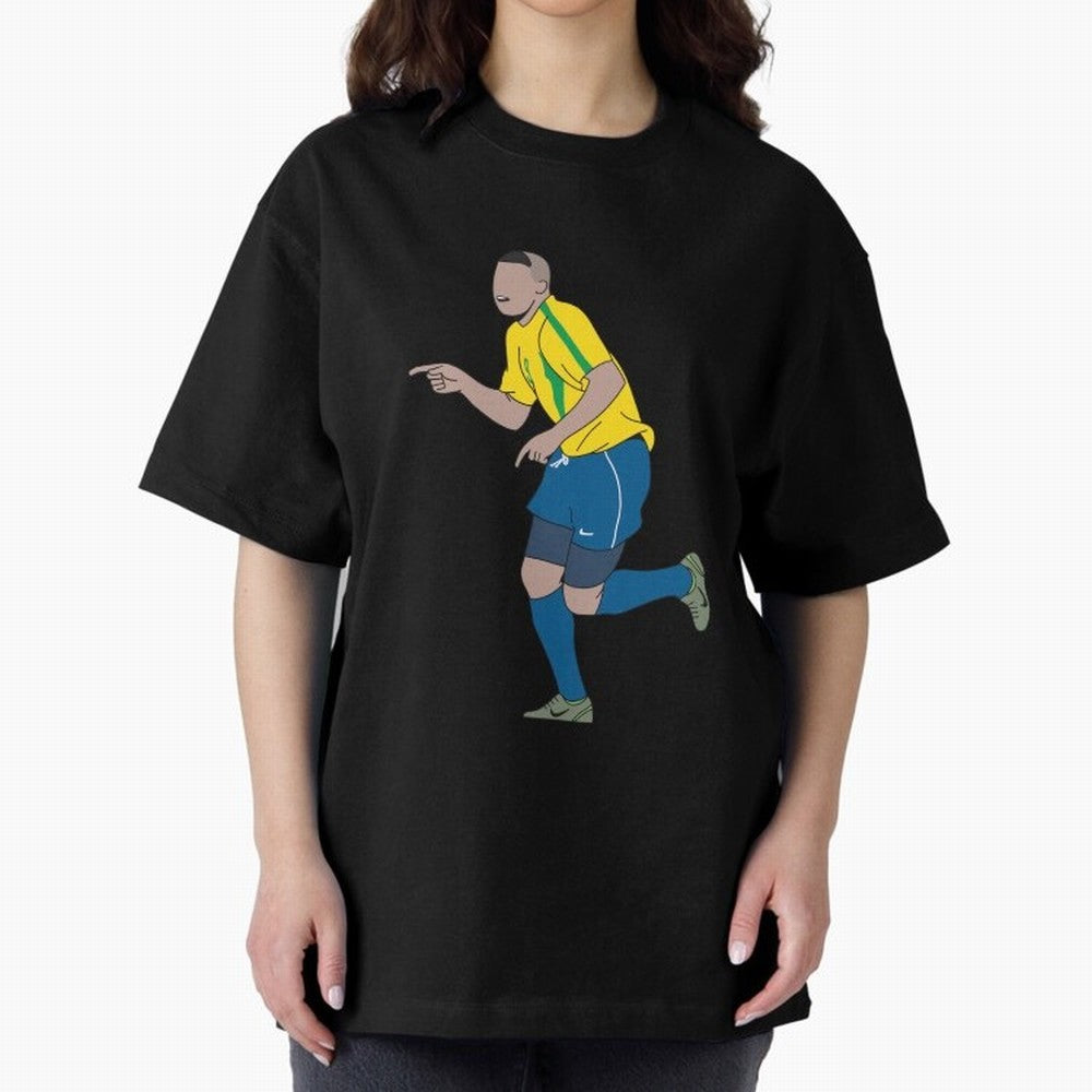 Ronaldo R9 Brazil (2002 WC) Oversized T-Shirt Get Ready for FIFA World Cup 2026 Group Stage for Fans of Neymar, Haaland and Cristiano Ronaldo and Germany, Bringing Game Day Rituals, Football Legends, Country Pride and the Road to the Final; Made