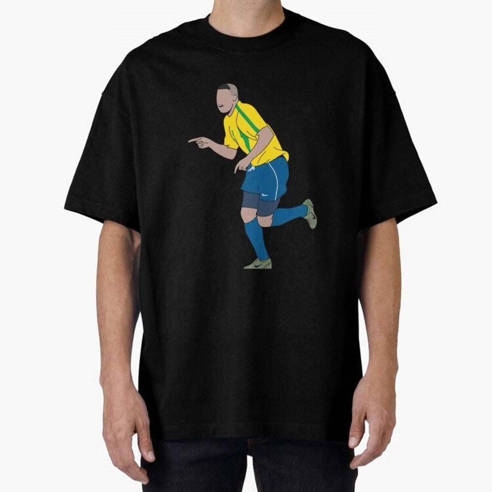 Ronaldo R9 Brazil (2002 WC) Oversized T-Shirt Get Ready for FIFA World Cup 2026 Group Stage for Fans of Neymar, Haaland and Cristiano Ronaldo and Germany, Bringing Game Day Rituals, Football Legends, Country Pride and the Road to the Final; Made
