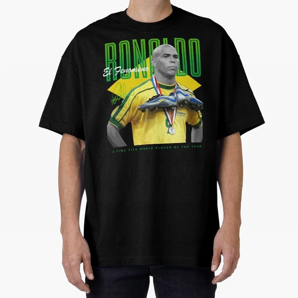 Ronaldo 3 Time Fifa World Player Of The Year Oversized T-Shirt Celebrate Football Heritage in FIFA World Cup 2026 Group Stage for Fans of Cristiano Ronaldo, Haaland and CR7 and Argentina, France and Brazil, Bringing Championship Spirit, Famous