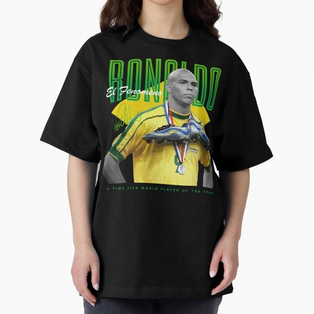 Ronaldo 3 Time Fifa World Player Of The Year Oversized T-Shirt Celebrate Football Heritage in FIFA World Cup 2026 Group Stage for Fans of Cristiano Ronaldo, Haaland and CR7 and Argentina, France and Brazil, Bringing Championship Spirit, Famous