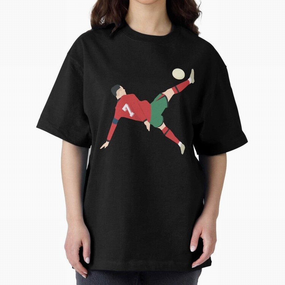 Cristiano Ronaldo CR7 Portugal Oversized T-Shirt Celebrate Football Dreams Across FIFA World Cup 2026 with Haaland and Mbappe, Germany Energy, Tournament Hype, Historic Matchups, Family Viewing Parties and Global Sports Pride; Ideal for Fans Who