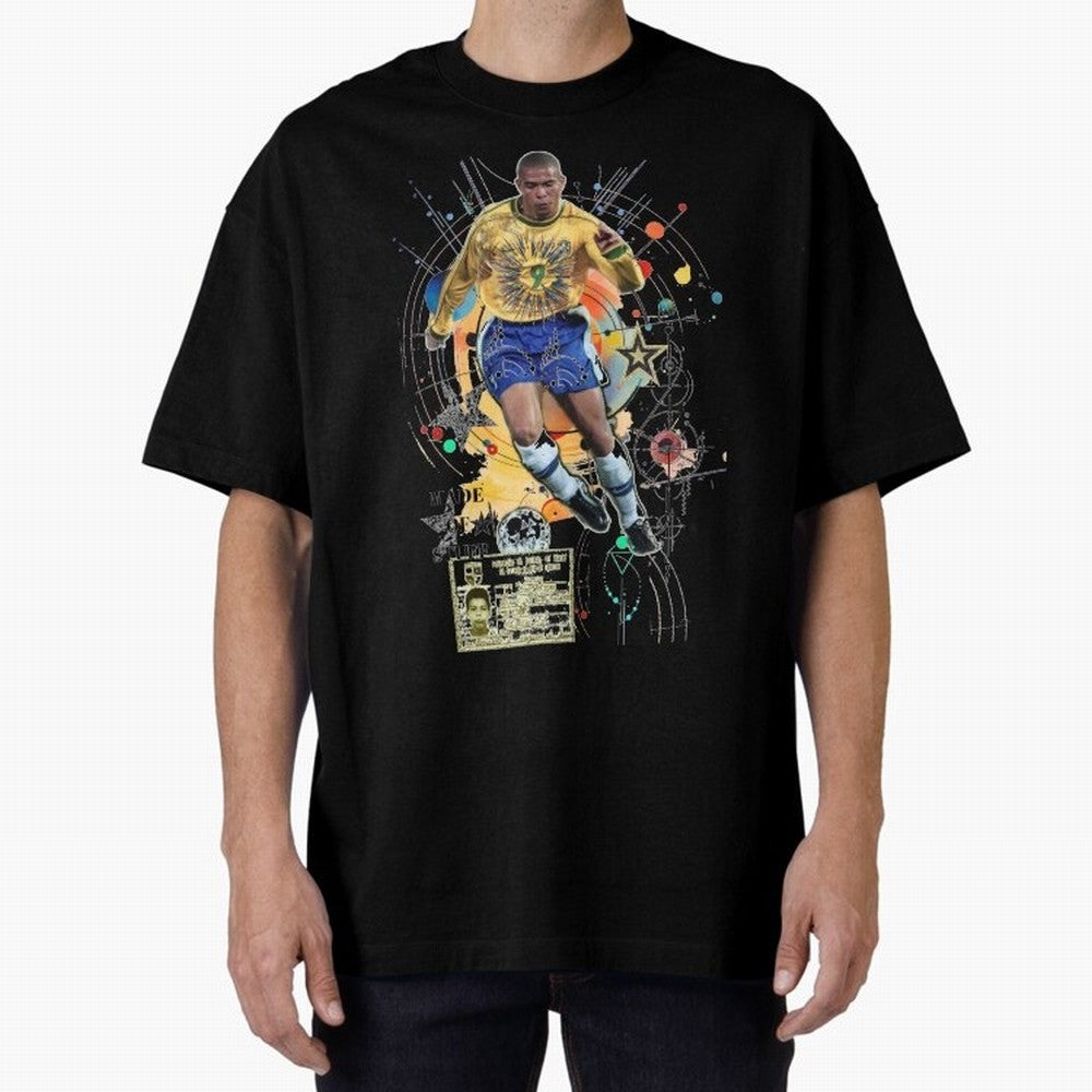 Ronaldo Nazario Football Playmaker Oversized T-Shirt Share the Excitement of FIFA World Cup 2026 USA Canada Mexico Spirit, Inspired by Spain and Netherlands, Messi, Neymar and Mbappe, Match Day Excitement, Supporter Culture, Golden Goals and Global