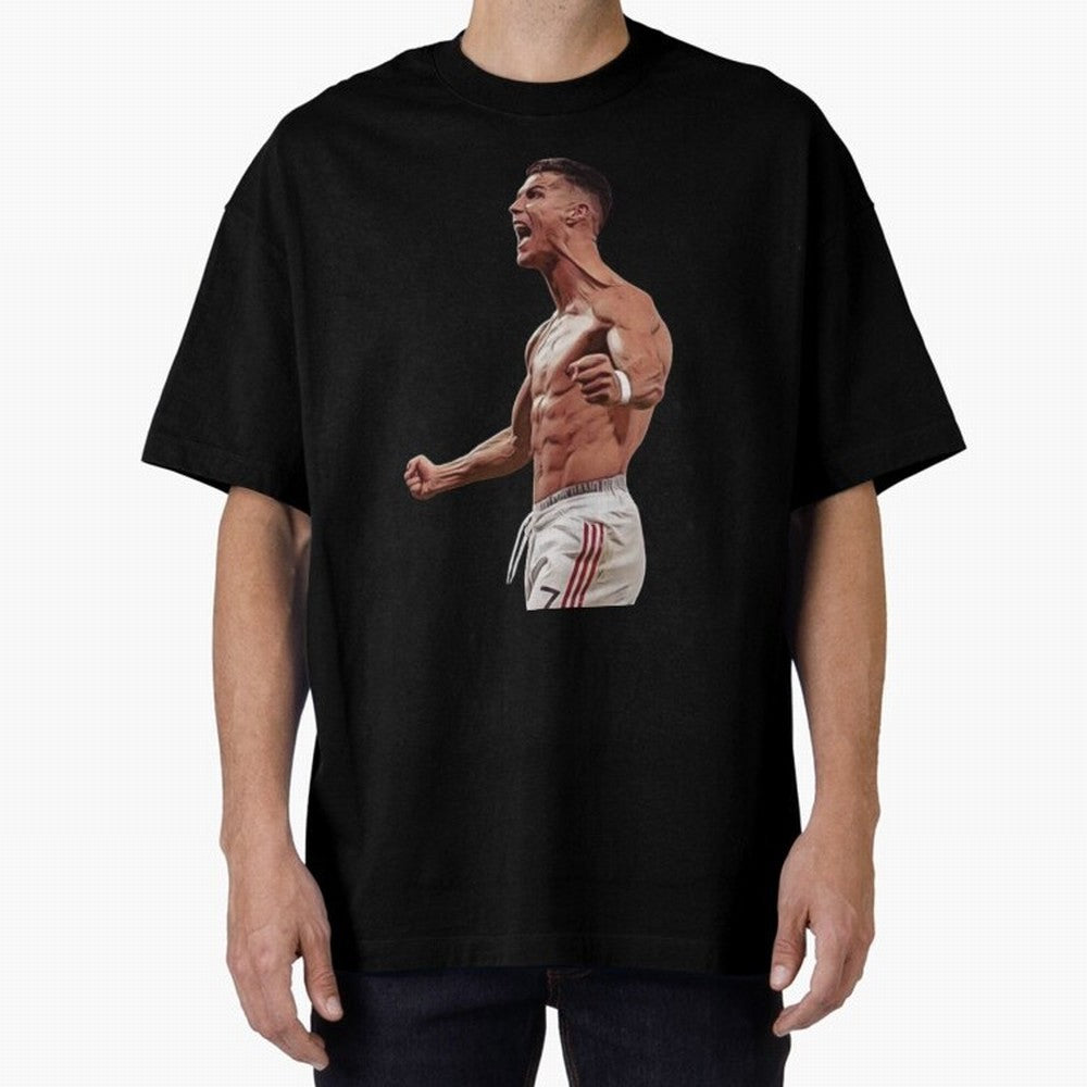 Ronaldo Last Minute Goal Celebration United 7 Oversized T-Shirt Honor Champions and Dreams in Match Day Hype around FIFA World Cup 2026, Cristiano Ronaldo, Haaland and CR7, Argentina, France and Brazil, Tournament Hype, Historic Matchups, Family