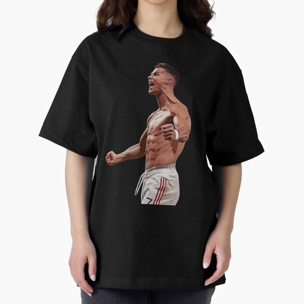 Ronaldo Last Minute Goal Celebration United 7 Oversized T-Shirt Honor Champions and Dreams in Match Day Hype around FIFA World Cup 2026, Cristiano Ronaldo, Haaland and CR7, Argentina, France and Brazil, Tournament Hype, Historic Matchups, Family