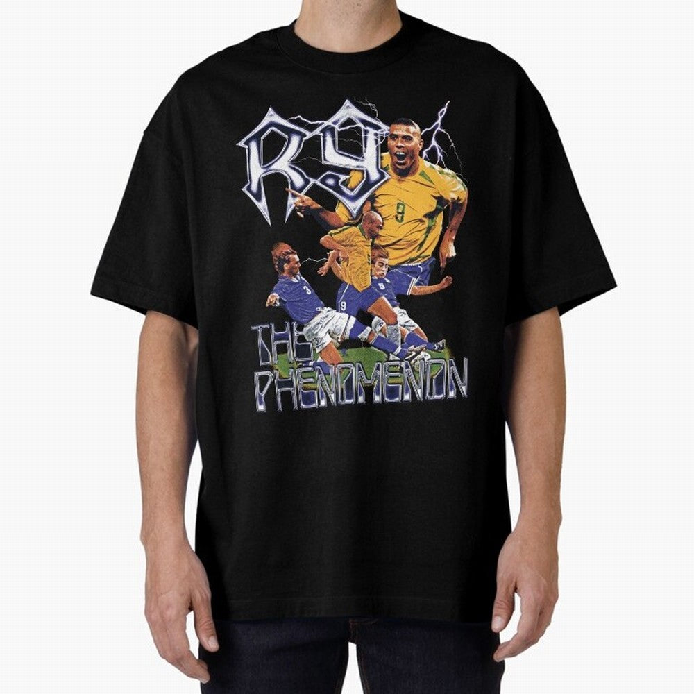 R9, The Phenomenon Oversized T-Shirt Stand Proud for FIFA World Cup 2026 Group Stage for Fans of Neymar and Portugal, Bringing Match Day Excitement, Supporter Culture, Golden Goals and Global Football Passion; Great for Watch Parties, Sports Bars,