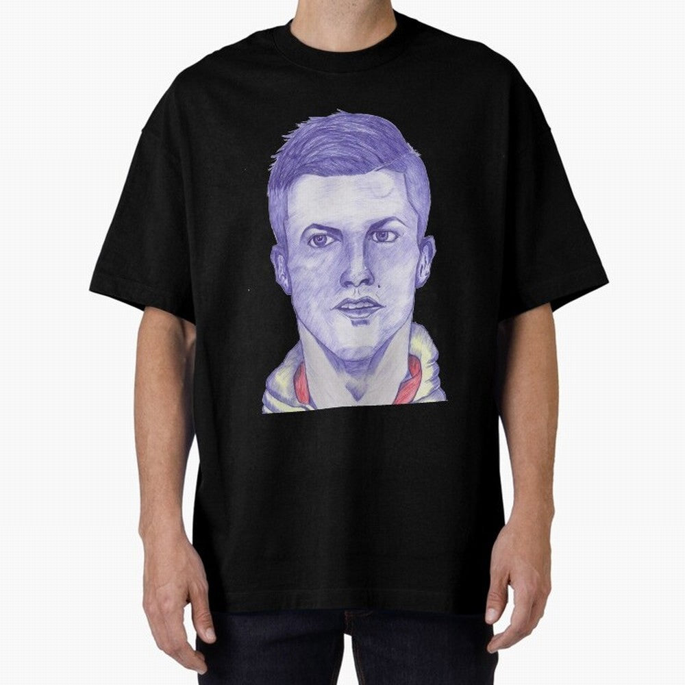 C-Ronaldo portrait drawing Oversized T-Shirt Celebrate FIFA World Cup 2026 Group Stage Made for CR7 and Messi, Brazil, Portugal and Argentina Energy, Goal Celebration Energy, Supporter Heritage, Football Icons and Worldwide Tournament Joy; Ideal