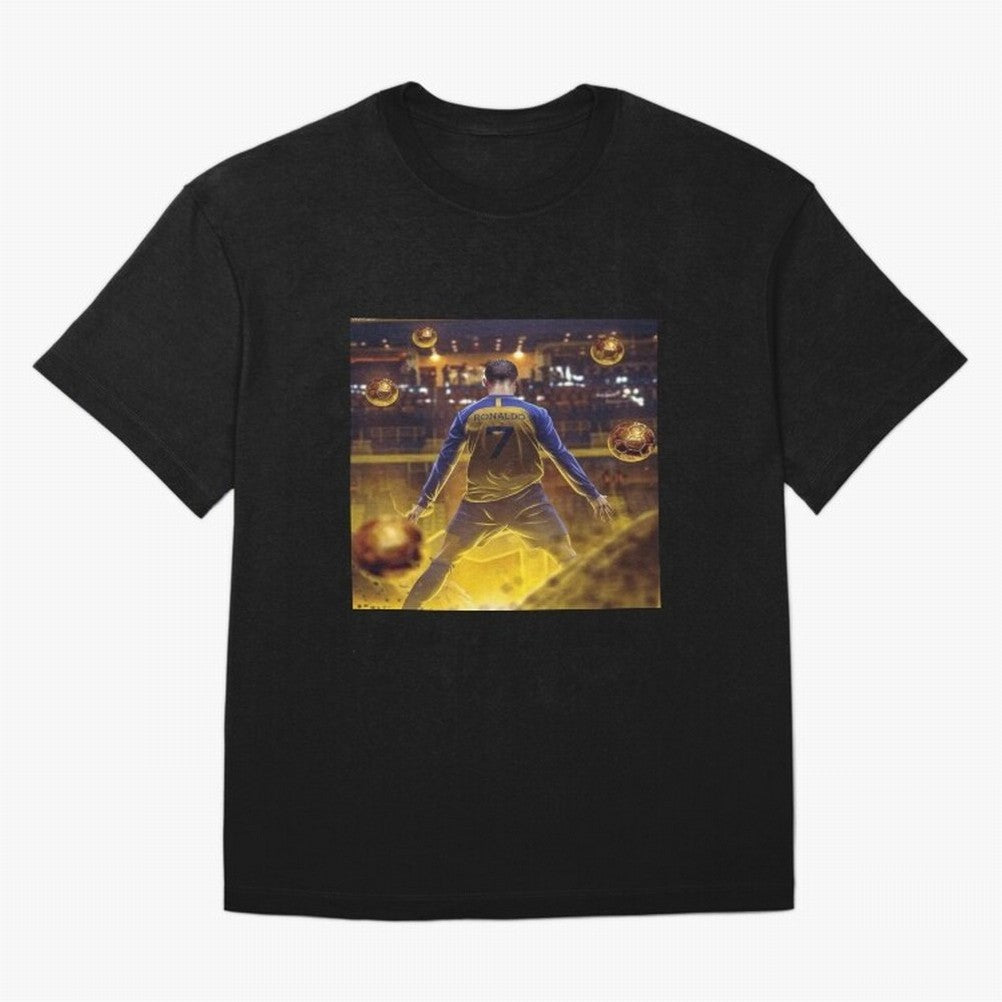 Ronaldo al nassr Oversized T-Shirt Elevate FIFA World Cup 2026 for Fans of Haaland and Mbappe and Brazil, Portugal and Argentina, Bringing Football History, Final Match Energy, Crowd Noise and Once in a Lifetime Moments; Ideal for Passionate Fans