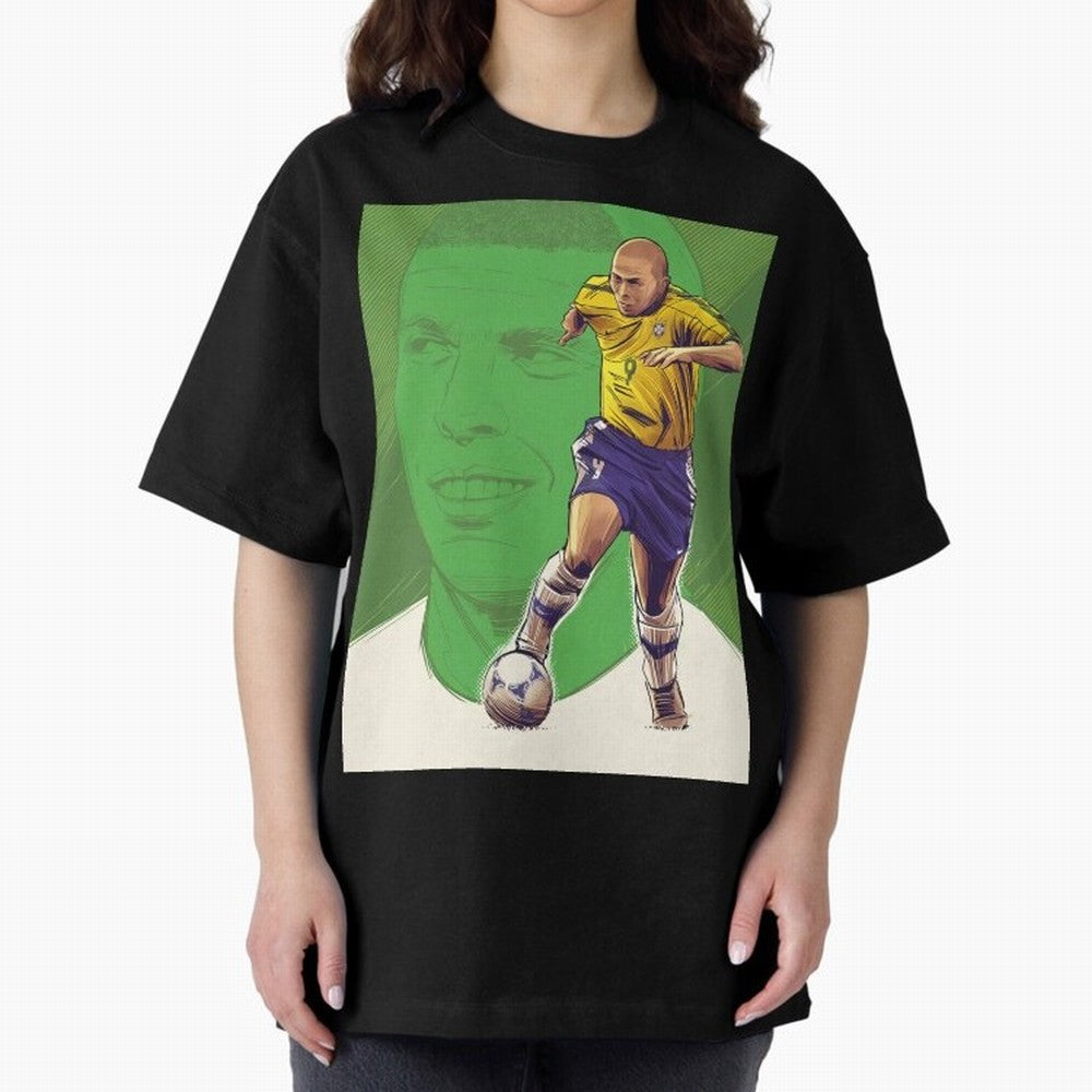 Wallpaper Ronaldo Nazario Oversized T-Shirt Celebrate Every Goal in FIFA World Cup 2026 for Fans of Mbappe and Neymar and France, Bringing Tournament Hype, Historic Matchups, Family Viewing Parties and Global Sports Pride; Made for Collectors Who