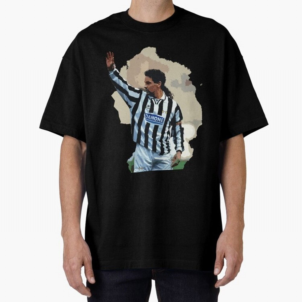 Roberto Baggio Oversized T-Shirt Cheer through Every Moment of Global Football Passion for FIFA World Cup 2026 USA Canada Mexico, Made for Haaland and Mbappe, Spain and Netherlands, Football Festival Excitement, Trophy Ambitions, Country Rivalries