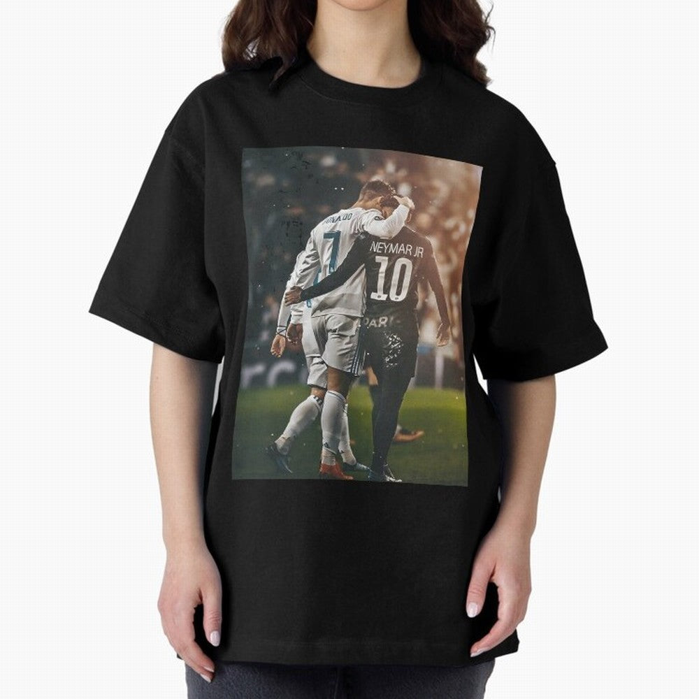 Neymar and Ronaldo Poster	 Oversized T-Shirt Feel Match Day Hype around FIFA World Cup 2026 USA Canada Mexico, Mbappe, Brazil, Goal Celebration Energy, Supporter Heritage, Football Icons and Worldwide Tournament Joy; Ideal for Fans Who Follow