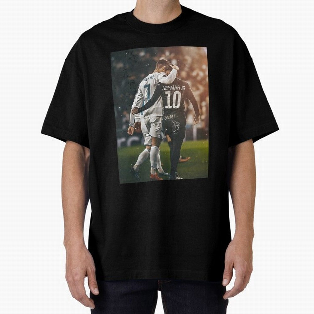 Neymar and Ronaldo Poster	 Oversized T-Shirt Feel Match Day Hype around FIFA World Cup 2026 USA Canada Mexico, Mbappe, Brazil, Goal Celebration Energy, Supporter Heritage, Football Icons and Worldwide Tournament Joy; Ideal for Fans Who Follow