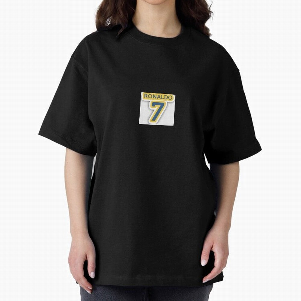 Ronaldo sticker Oversized T-Shirt Honor Match Day Hype around FIFA World Cup 2026 Group Stage, Haaland and Mbappe, England and Germany, Global Supporter Spirit, Legendary Goals, National Colors and Tournament Celebration; Ideal for Football Dads,