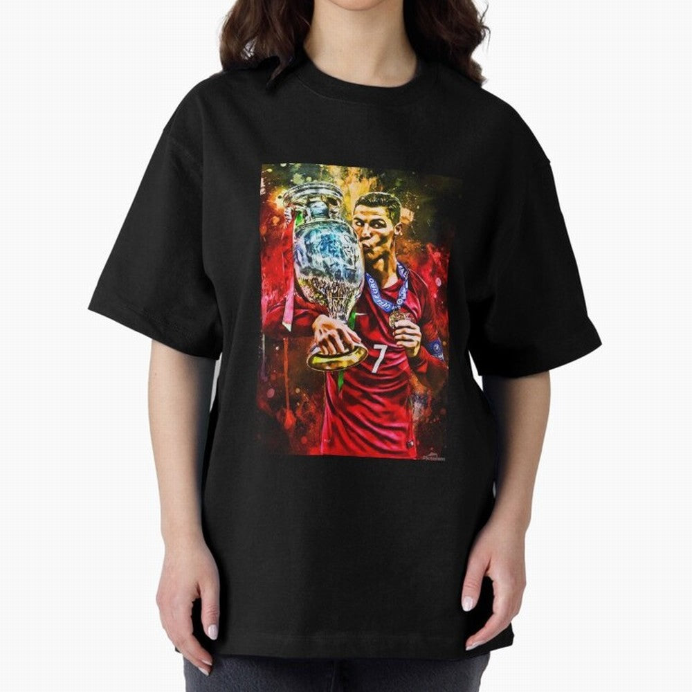 Christiano Ronaldo Oversized T-Shirt Fuel FIFA World Cup 2026 Group Stage Spirit, Filled with England, France and Netherlands, CR7, Stadium Chants, National Pride, Trophy Dreams and Unforgettable Football Memories; Ideal for Football Dads, Football