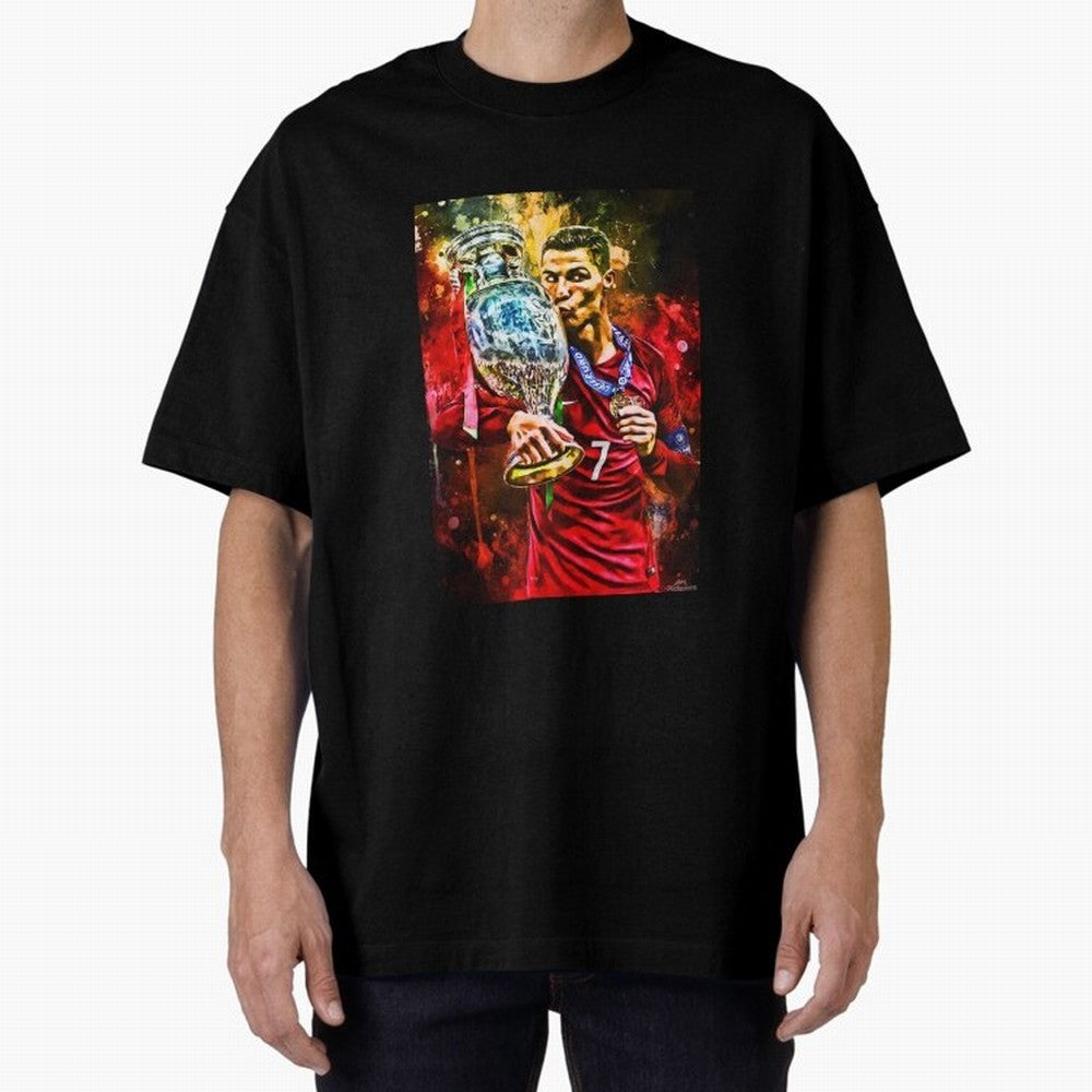 Christiano Ronaldo Oversized T-Shirt Fuel FIFA World Cup 2026 Group Stage Spirit, Filled with England, France and Netherlands, CR7, Stadium Chants, National Pride, Trophy Dreams and Unforgettable Football Memories; Ideal for Football Dads, Football