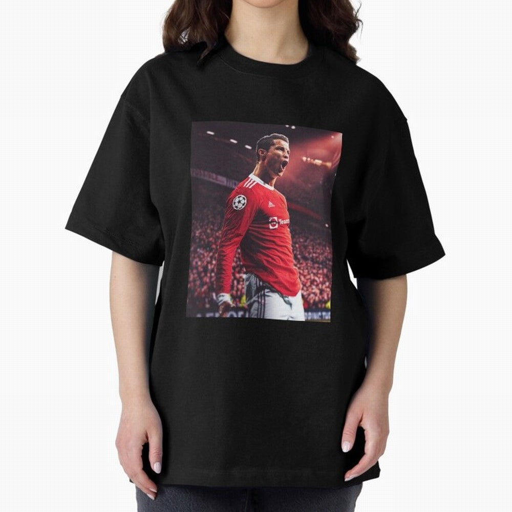 Cristiano Ronaldo CR7 Manchester Home 202122,Ronaldo Gifts, Ronaldo Best Selling , Ronaldo Top Item Oversized T-Shirt Feel International Energy from FIFA World Cup 2026 Inspired by Mbappe, Spain Energy, Soccer Culture, Superstar Moments, National