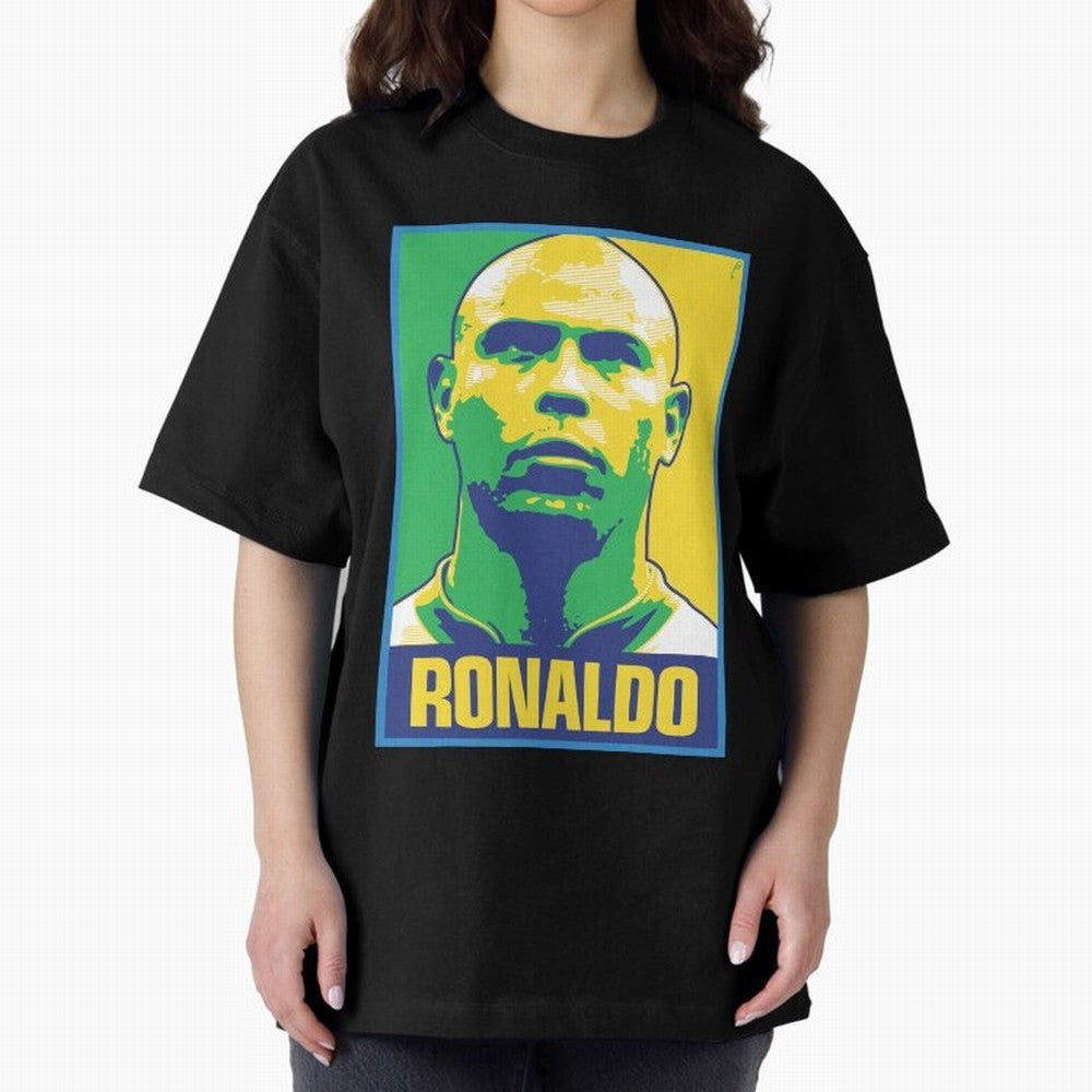Ronaldo - BRAZIL Oversized T-Shirt Support Iconic Players in Global Football Passion for FIFA World Cup 2026 Group Stage, Capturing Neymar, Haaland and Cristiano Ronaldo, Netherlands, Global Supporter Spirit, Legendary Goals, National Colors and