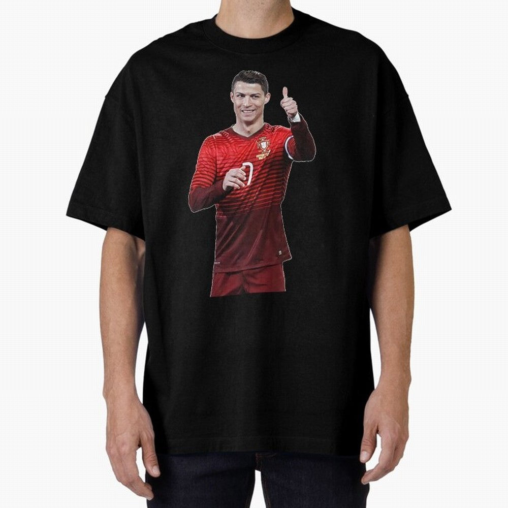 Ronaldo Thumbs Up Oversized T-Shirt Live the Energy of the FIFA World Cup 2026 Group Stage Journey through Haaland and Mbappe Highlights, Brazil, Portugal and Argentina Pride, Fan Favorite Moments, National Team Passion, Big Match Drama and Soccer
