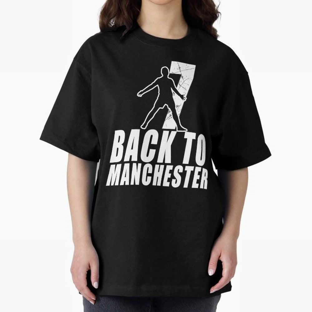 Men Back to manchester, Welcome to manchester Oversized T-Shirt Feel the Heartbeat of Match Day Hype around FIFA World Cup 2026 USA Canada Mexico, Messi, CR7 and Mbappe, France, Vintage Soccer Flavor, Modern Football Stars, National Flags and Final