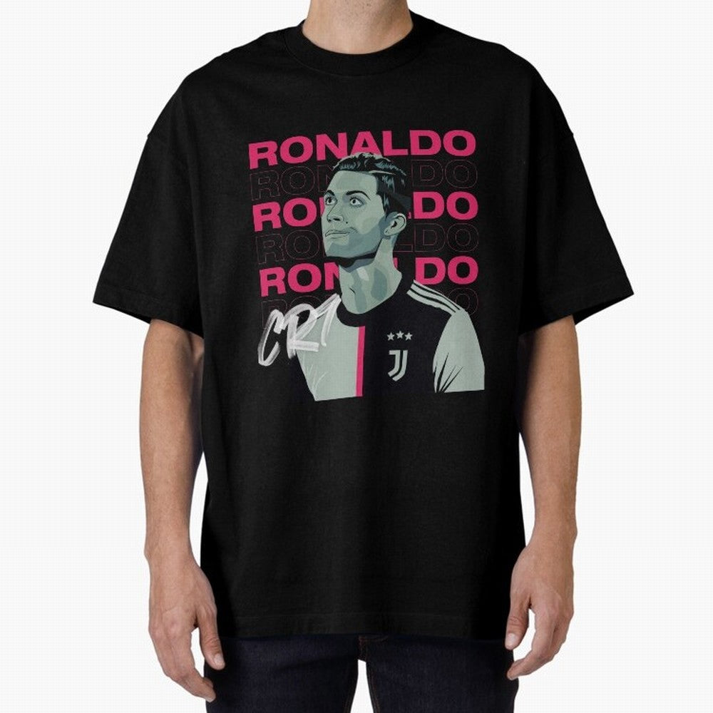 Ronaldo Oversized T-Shirt Feel the Trophy Chase of Global Football Passion for FIFA World Cup 2026, Inspired by CR7 and Messi, France, Stadium Chants, National Pride, Trophy Dreams and Unforgettable Football Memories; Made for Die Hard Supporters,