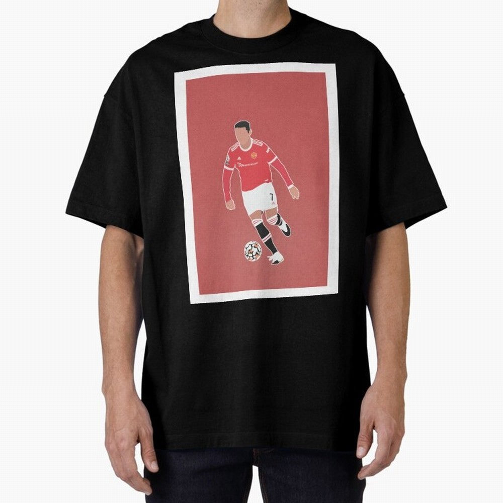 Cristiano Ronaldo 2 Oversized T-Shirt Keep the Match Day Mood of FIFA World Cup 2026 Group Stage for Fans of Messi and France, Bringing Sports Nostalgia, International Competition, Famous Players and Unforgettable Victories; Created for Match Day