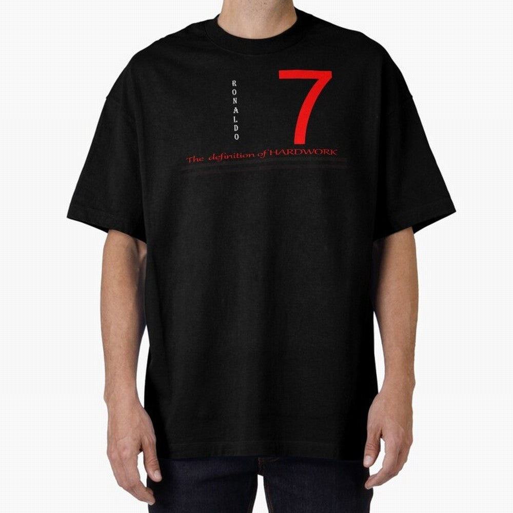 Christiano Ronaldo T-shirts Oversized T-Shirt Share Global Football Passion for FIFA World Cup 2026 Group Stage, Driven by CR7 and Messi, Argentina and Brazil, Soccer Culture, Superstar Moments, National Team Dreams and Competitive Fire; Created