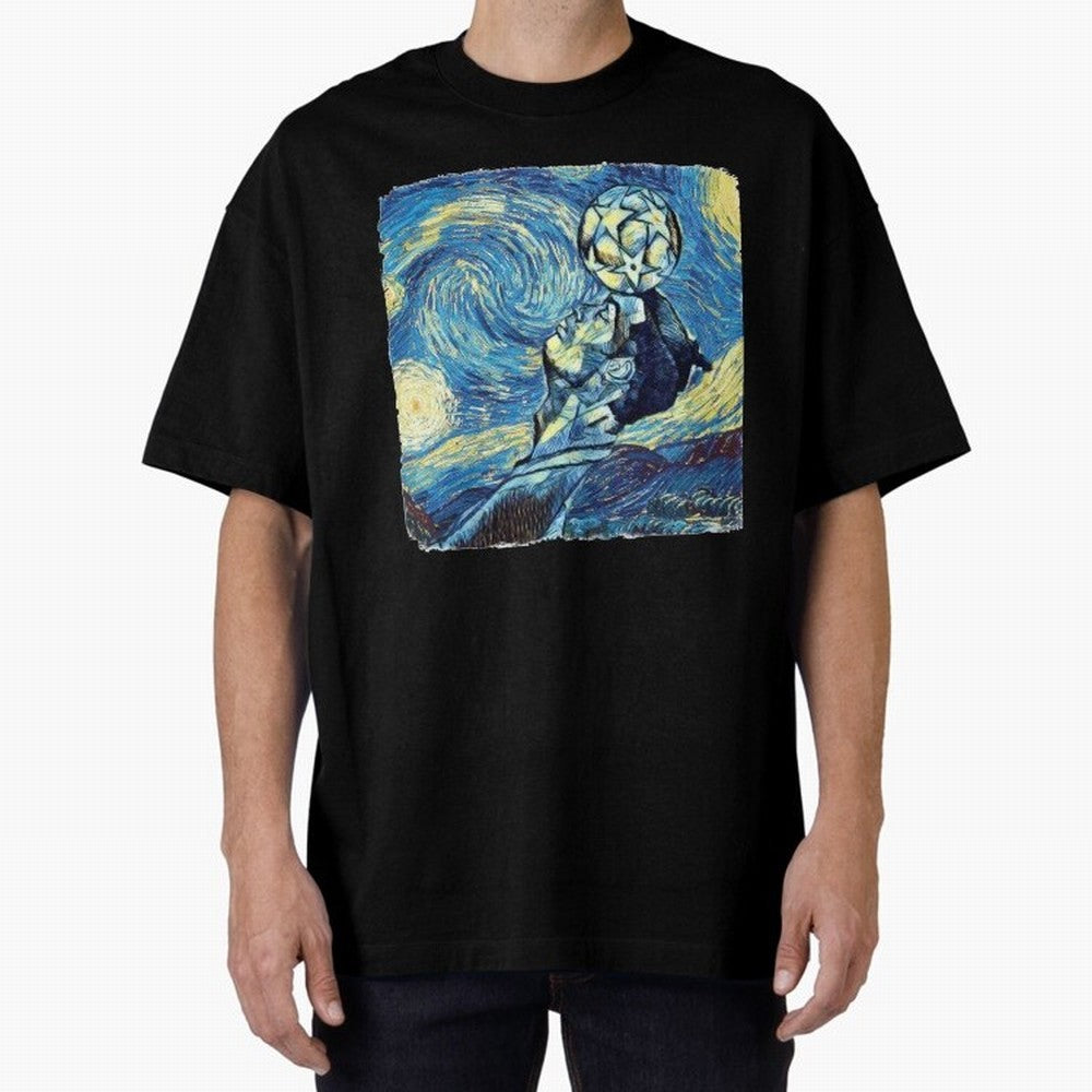 Ronaldo Ronaldo Van Gogh Style Oversized T-Shirt Bring a Champion Mindset to FIFA World Cup 2026 Group Stage Filled with Messi, Neymar and Mbappe, Germany Energy, Stadium Memories, Football Loyalty, International Chants and Championship Tradition;