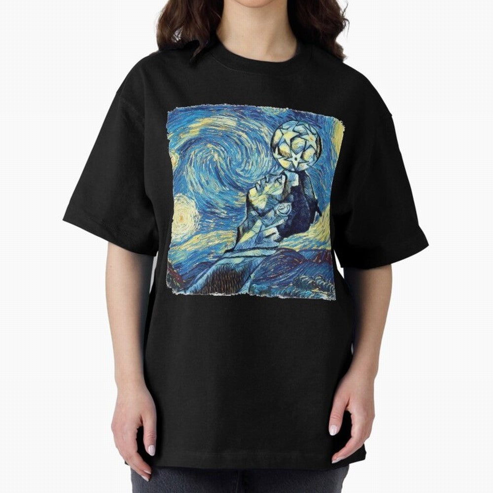 Ronaldo Ronaldo Van Gogh Style Oversized T-Shirt Bring a Champion Mindset to FIFA World Cup 2026 Group Stage Filled with Messi, Neymar and Mbappe, Germany Energy, Stadium Memories, Football Loyalty, International Chants and Championship Tradition;