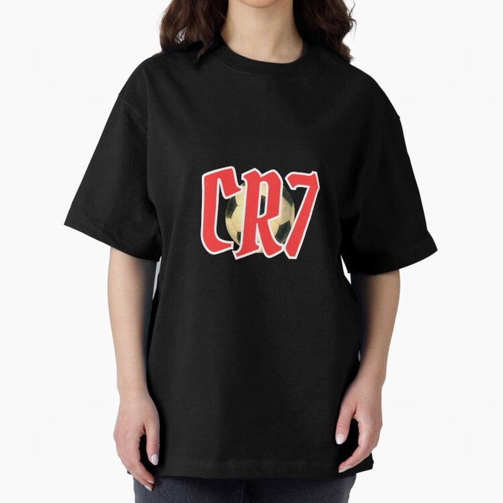 CR7 RED Oversized T-Shirt Celebrate Golden Goal Energy in FIFA World Cup 2026 USA Canada Mexico Spirit, Inspired by Brazil, Messi and Cristiano Ronaldo, Classic Soccer Heritage, Championship Pressure, Fan Loyalty and International Pride; Made for