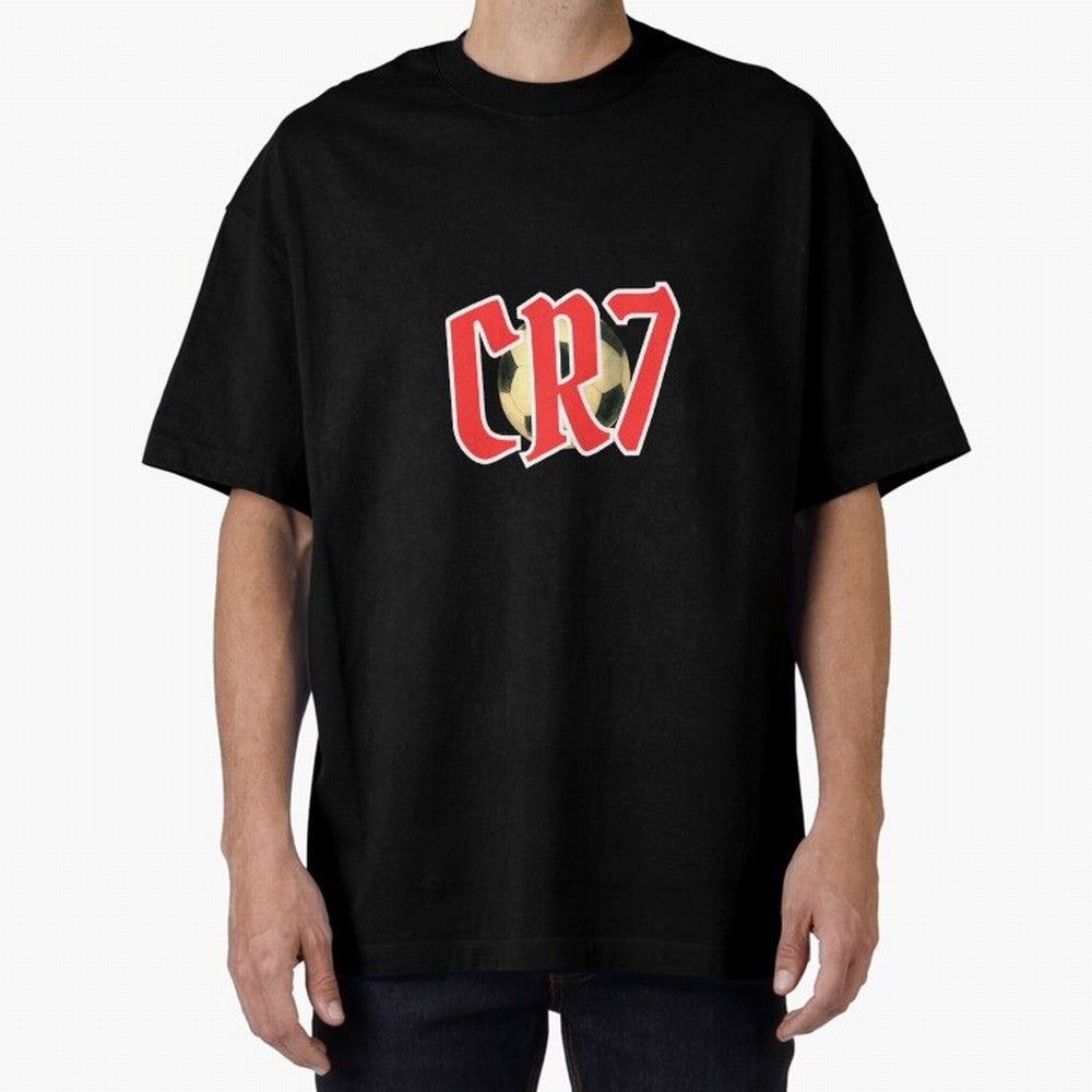 CR7 RED Oversized T-Shirt Celebrate Golden Goal Energy in FIFA World Cup 2026 USA Canada Mexico Spirit, Inspired by Brazil, Messi and Cristiano Ronaldo, Classic Soccer Heritage, Championship Pressure, Fan Loyalty and International Pride; Made for
