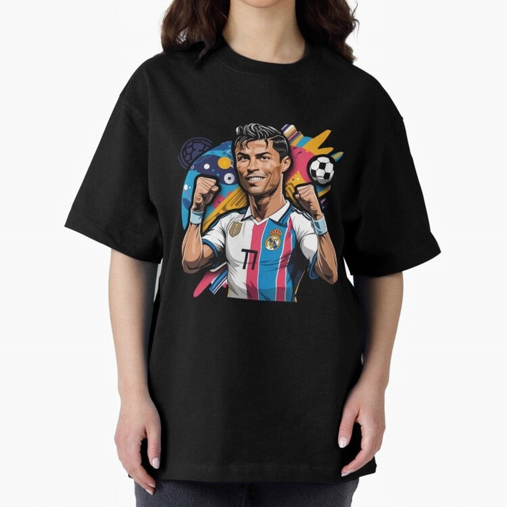 Cristiano Ronaldo cr7 Oversized T-Shirt Show Championship Spirit for FIFA World Cup 2026 USA Canada Mexico Inspired by Messi, Argentina Energy, Match Day Excitement, Supporter Culture, Golden Goals and Global Football Passion; Made for Die Hard